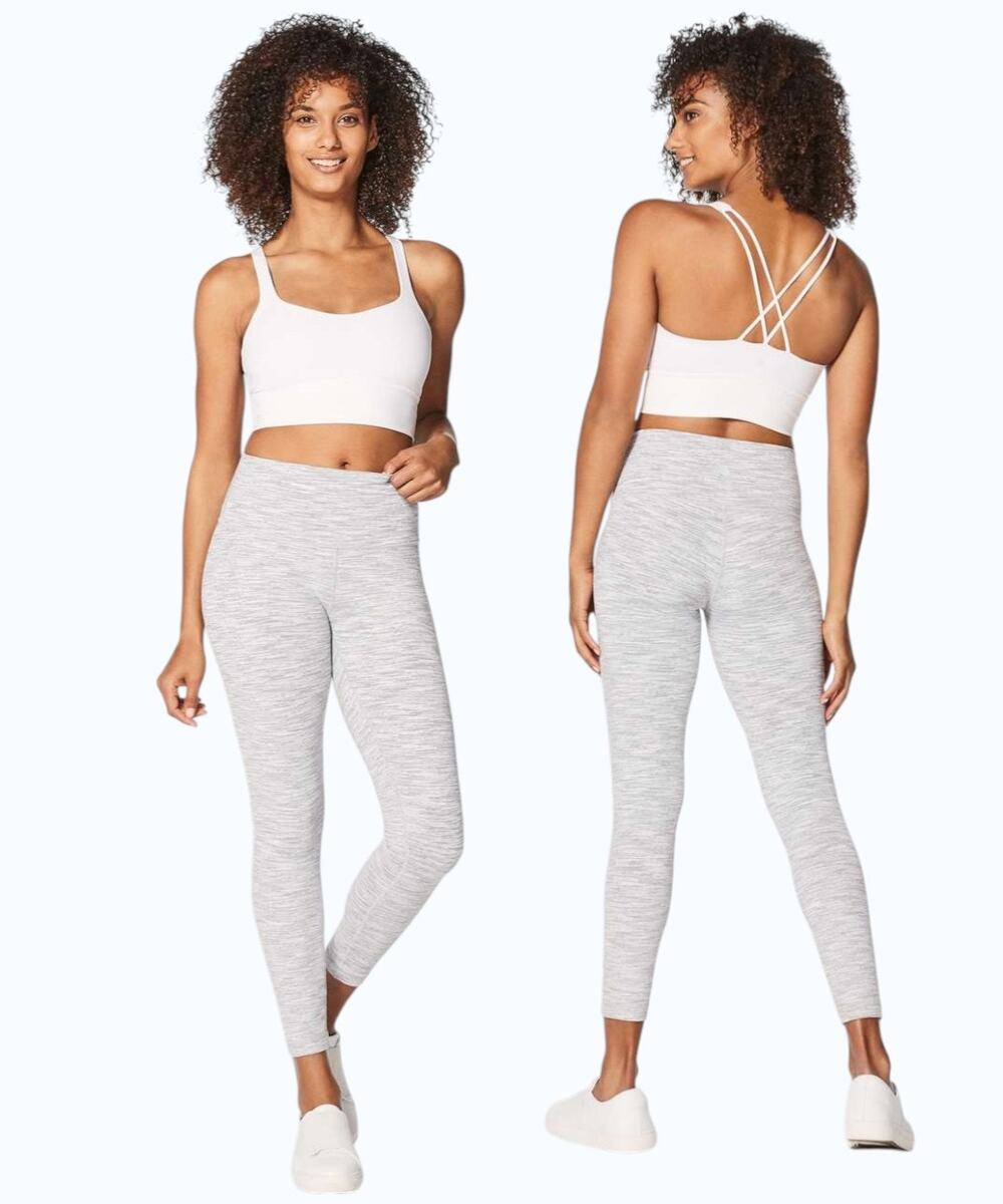 Lululemon Free To Be Bra Long Line Cream Strappy Yoga Athletic Size 10
